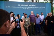 Prezident İlham Əliyev Xocavənd rayonunun Quzeyxırman kəndində olub (FOTO) (YENİLƏNİB)