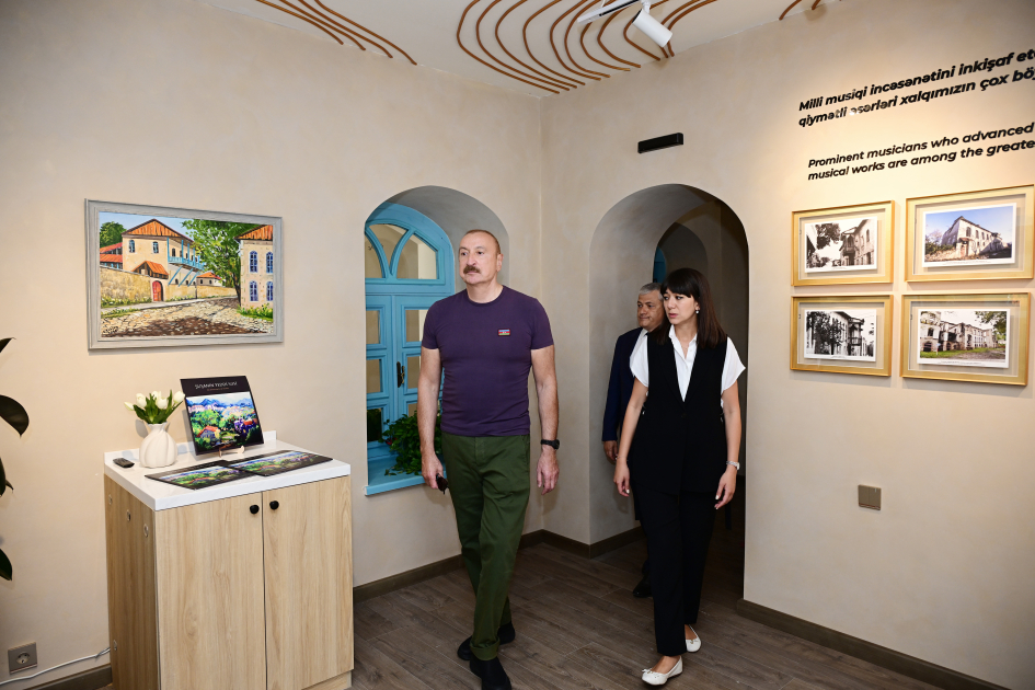 Prezident İlham Əliyev Şuşada “Sadıqcanın evi”nin bərpadan sonra açılışında iştirak edib (FOTO)