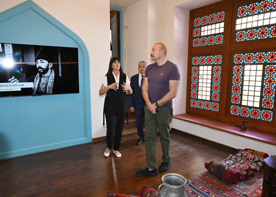 Prezident İlham Əliyev Şuşada “Sadıqcanın evi”nin bərpadan sonra açılışında iştirak edib (FOTO)