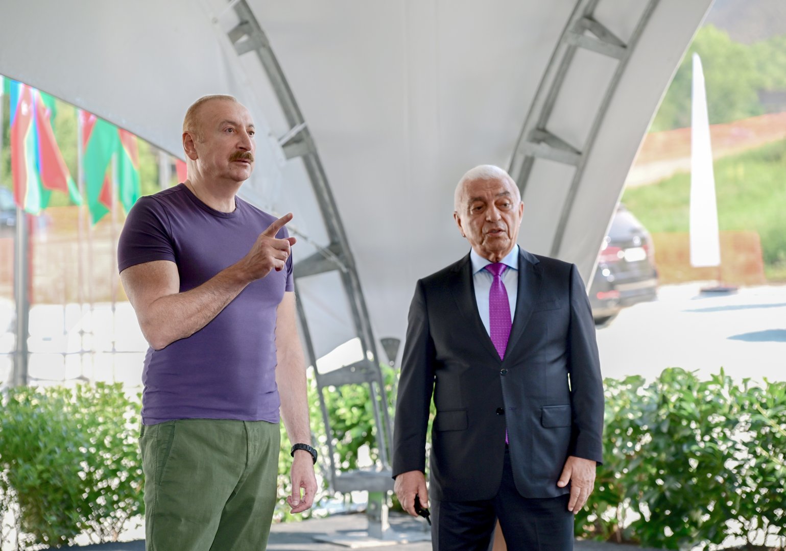 Prezident İlham Əliyev Laçında Hoçaz çayının üzərindəki su elektrik stansiyalarının açılışında iştirak edib (FOTO)