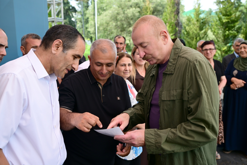 Prezident İlham Əliyev Xocavənd rayonunun Quzeyxırman kəndində olub (FOTO)