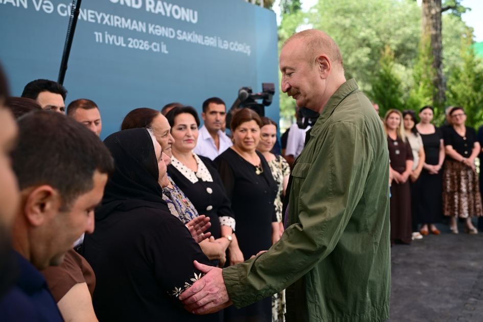 Prezident İlham Əliyev Xocavənd rayonunun Quzeyxırman kəndində olub (FOTO)