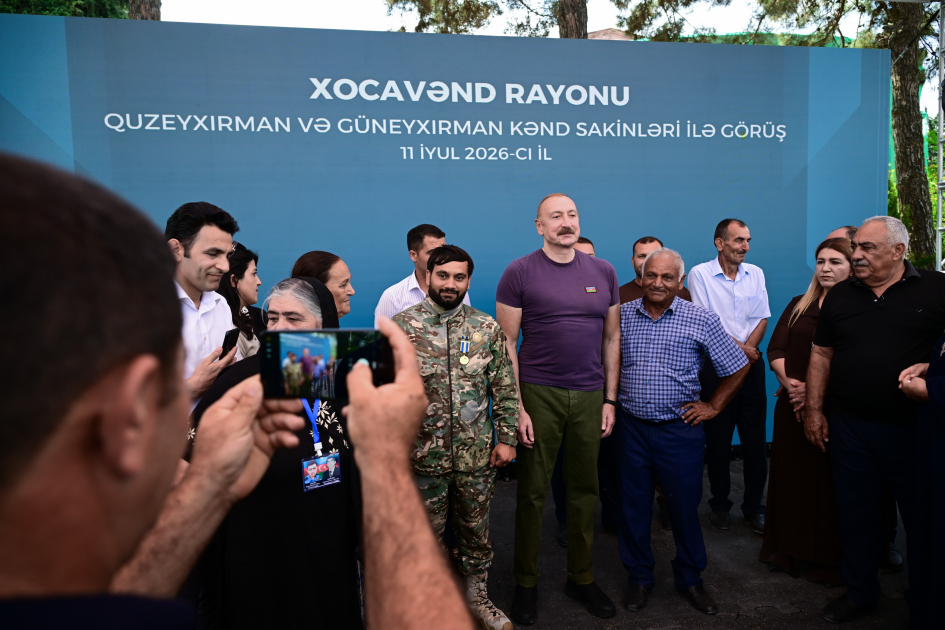 Prezident İlham Əliyev Xocavənd rayonunun Quzeyxırman kəndində olub (FOTO)