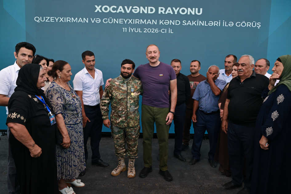 Prezident İlham Əliyev Xocavənd rayonunun Quzeyxırman kəndində olub (FOTO)