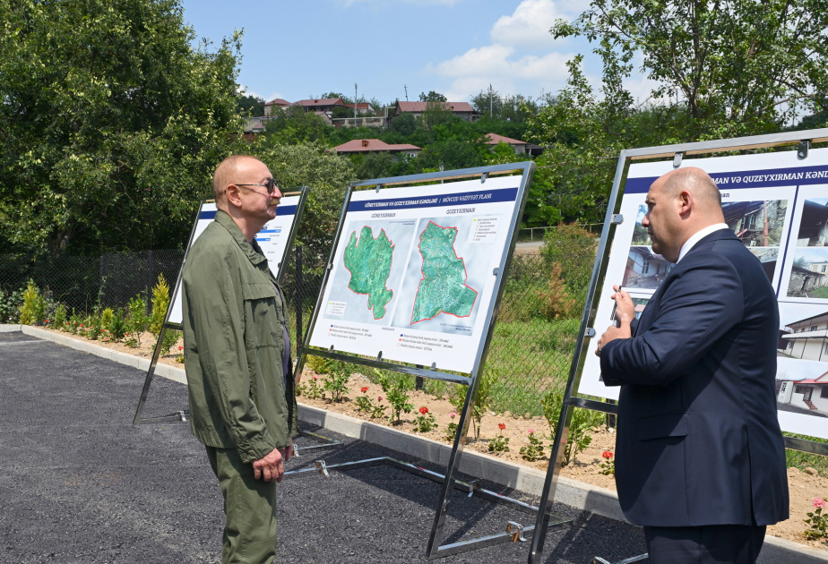 Prezident İlham Əliyev Xocavənd rayonunun Quzeyxırman kəndində olub (FOTO)
