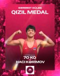 Azərbaycanın bir güləşçisi Avropa çempionu olub, üçü bürünc medal qazanıb (FOTO)