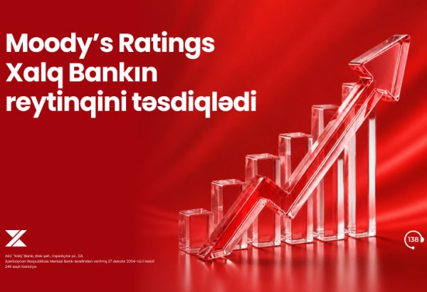 Moody’s Ratings Xalq Bankın 2025-ci il üzrə reytinqini təsdiqlədi