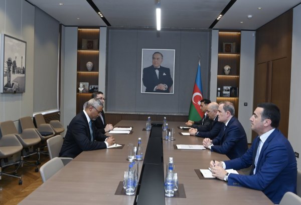 Ceyhun Bayramov ÜGT-nin baş katibi ilə görüşüb (FOTO)