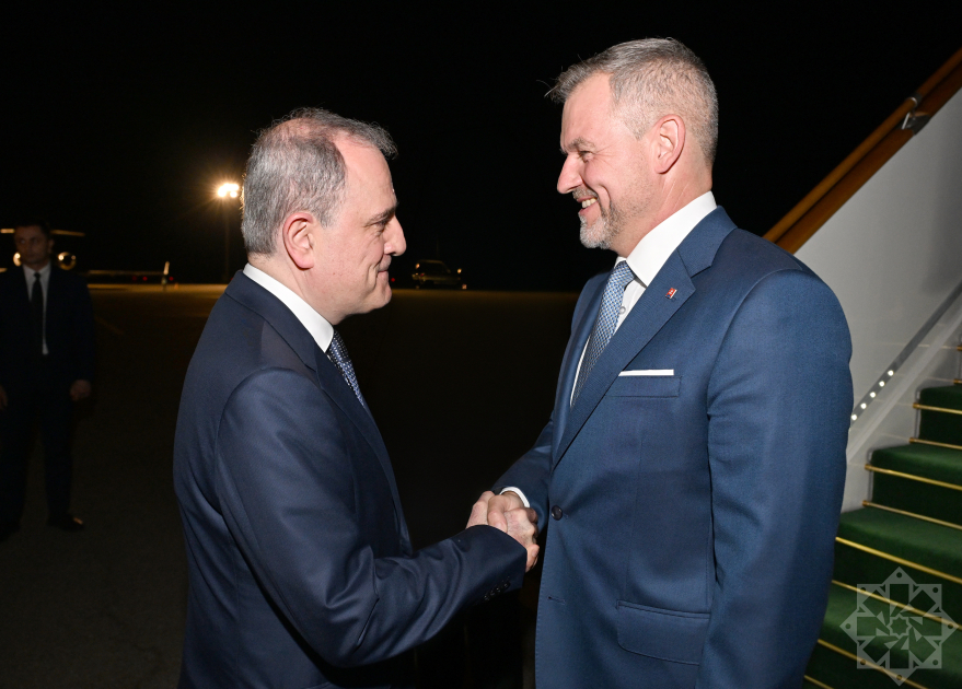 Slovakiya Prezidenti Peter Pelleqrini Azərbaycana rəsmi səfərə gəlib (FOTO)