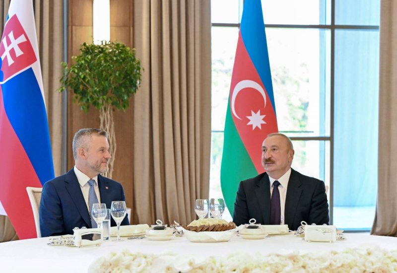 Prezident İlham Əliyevin adından Xankəndidə Slovakiya Prezidentinin şərəfinə rəsmi nahar verilib (FOTO/VİDEO)