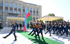 Slovakiya Prezidenti Peter Pelleqrininin Şuşada rəsmi qarşılanma mərasimi olub (FOTO)