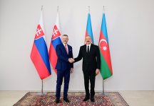 Slovakiya Prezidenti Peter Pelleqrininin Şuşada rəsmi qarşılanma mərasimi olub (FOTO)