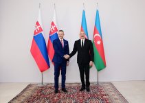 Slovakiya Prezidenti Peter Pelleqrininin Şuşada rəsmi qarşılanma mərasimi olub (FOTO)
