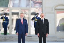 Slovakiya Prezidenti Peter Pelleqrininin Şuşada rəsmi qarşılanma mərasimi olub (FOTO)