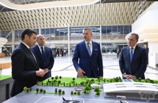 Slovakiya Prezidenti Füzuli aeroportundan təyyarə ilə Bakı şəhərinə yola düşüb (FOTO)
