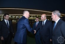 Slovakiya Prezidenti Füzuli aeroportundan təyyarə ilə Bakı şəhərinə yola düşüb (FOTO)