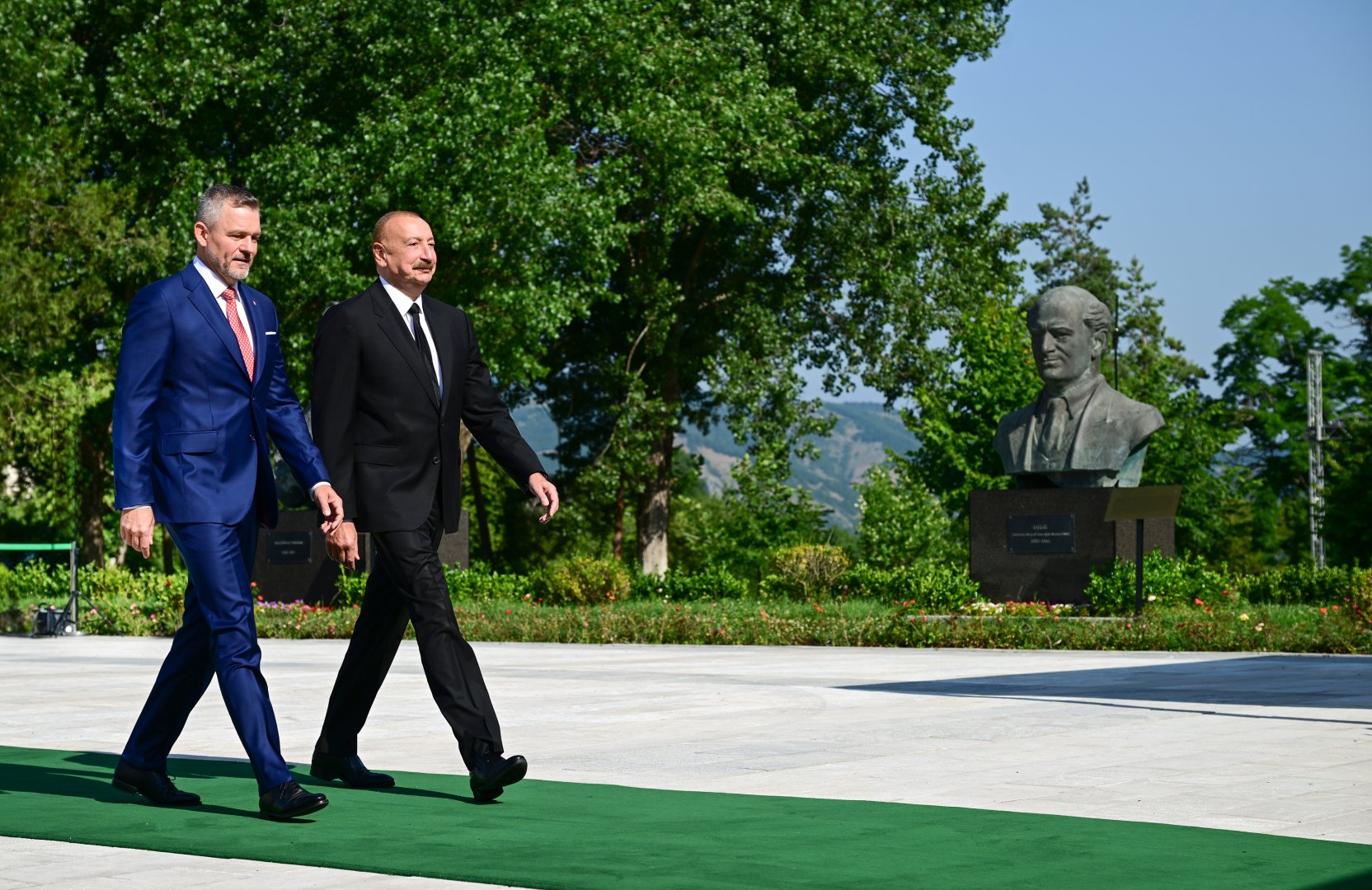 Slovakiya Prezidenti Peter Pelleqrininin Şuşada rəsmi qarşılanma mərasimi olub (FOTO)