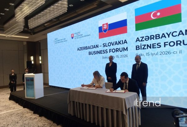 Azərbaycan və Slovakiya arasında turizm sahəsində əməkdaşlığa dair memorandum imzalanıb (YENİLƏNİB)