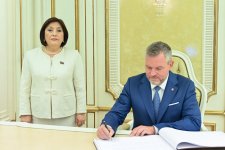 Sahibə Qafarova Slovakiya Prezidenti Peter Pelleqrini ilə görüşüb (FOTO)