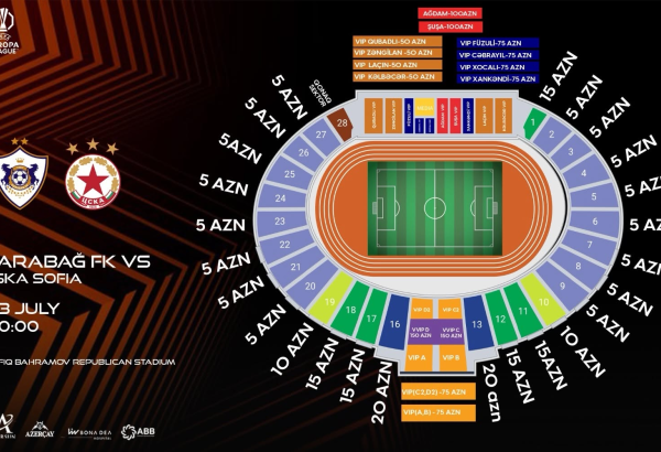 “Qarabağ” - “CSKA Sofia” oyununun biletləri satışa çıxarılır