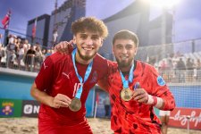 Çimərlik futbolu üzrə Azərbaycan millisi Avropa çempionatının B Liqasının qalibi olub (FOTO)