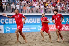 Çimərlik futbolu üzrə Azərbaycan millisi Avropa çempionatının B Liqasının qalibi olub (FOTO)