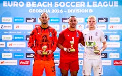 Çimərlik futbolu üzrə Azərbaycan millisi Avropa çempionatının B Liqasının qalibi olub (FOTO)