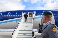 Prezident İlham Əliyev Almaniyaya rəsmi səfərə gəlib (FOTO/VİDEO)