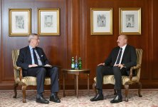 Prezident İlham Əliyev Almaniya İqtisadiyyatının Şərq Komitəsinin sədri Mixael Harms ilə görüşüb (FOTO/VİDEO)