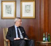 Prezident İlham Əliyev Almaniya İqtisadiyyatının Şərq Komitəsinin sədri Mixael Harms ilə görüşüb (FOTO/VİDEO)
