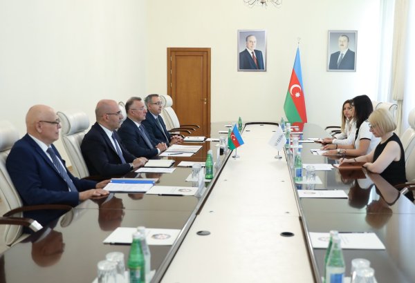 Səhiyyə naziri Qlobal Fondun nümayəndə heyəti ilə görüşüb (FOTO)