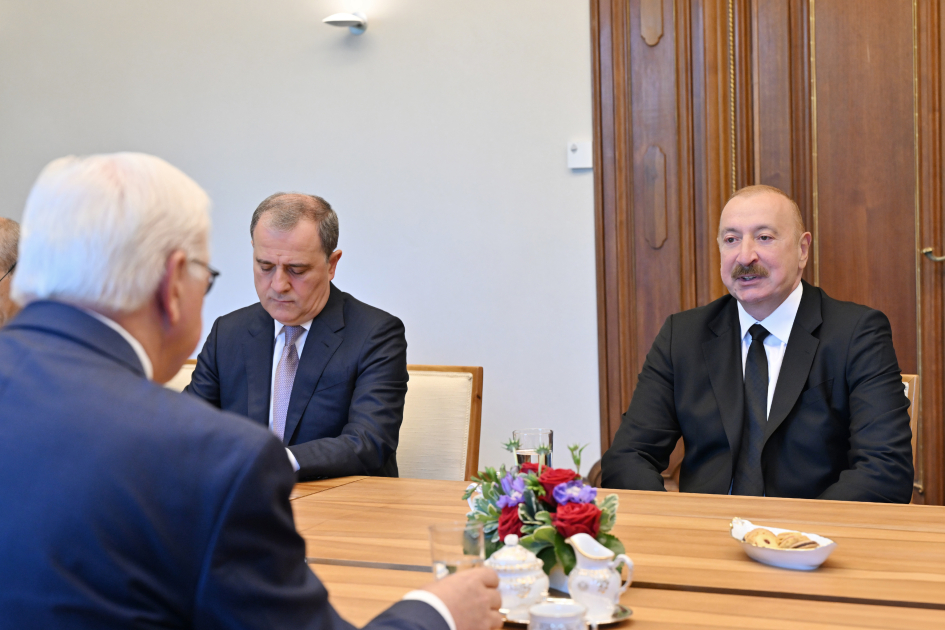 Azərbaycan Prezidenti İlham Əliyevin və Almaniya Prezidenti Frank-Valter Ştaynmayerin geniş tərkibdə görüşü olub (FOTO) (YENİLƏNİB)