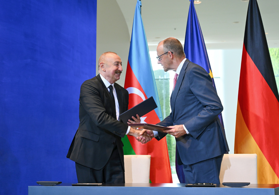 Berlində Azərbaycan-Almaniya sənədləri imzalanıb (FOTO)