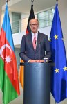 Prezident İlham Əliyev və Federal Kansler Fridrix Merts mətbuata bəyanatlarla çıxış ediblər (FOO)