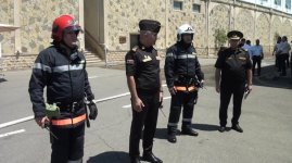 FHN-in Dövlət Yanğından Mühafizə Xidməti yanğın-taktiki təlim təşkil edib (FOTO/VİDEO)