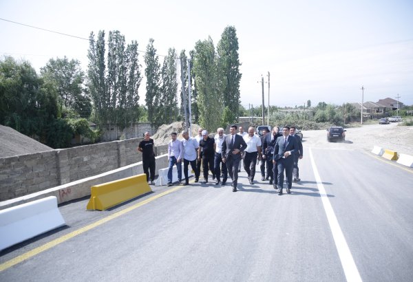 Xaçmazın Xaspoladoba kəndində yenidən qurulan körpü keçidi istifadəyə verilib (FOTO)