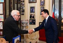 Mədəniyyət naziri Adil Kərimli Azərbaycan Yazıçılar Birliyinin sədri Anarla görüşüb (FOTO)
