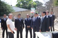 Xaçmaz rayonunun Yeni Həyat qəsəbəsində qəzalı binanın yerində yeni yaşayış binası inşa olunur (FOTO)