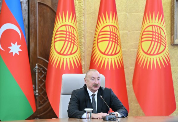 Prezident İlham Əliyev Qarabağın bərpasında köməyə görə Qırğızıstana təşəkkür edib