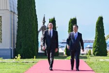 Prezident İlham Əliyevin Çolpon-Ata şəhərində rəsmi qarşılanma mərasimi olub (FOTO/VİDEO)