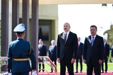 Prezident İlham Əliyevin Çolpon-Ata şəhərində rəsmi qarşılanma mərasimi olub (FOTO/VİDEO)