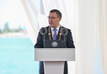 Prezident İlham Əliyev və Prezident Sadır Japarov mətbuata bəyanatlarla çıxış ediblər (FOTO/VİDEO) (YENİLƏNİB)