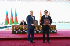 Azərbaycan ilə Qırğızıstan arasında imzalanmış sənədlər mübadilə edilib (FOTO/VİDEO)