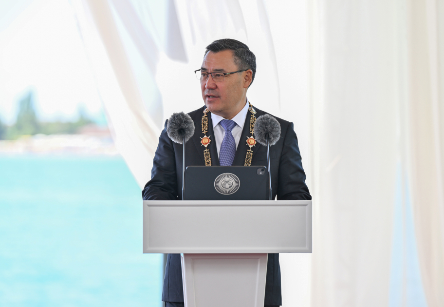 Prezident İlham Əliyev və Prezident Sadır Japarov mətbuata bəyanatlarla çıxış ediblər (FOTO/VİDEO) (YENİLƏNİB)