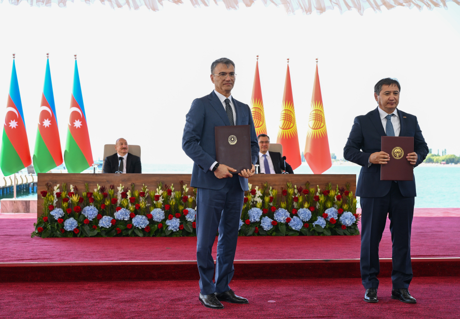 Azərbaycan ilə Qırğızıstan arasında imzalanmış sənədlər mübadilə edilib (FOTO/VİDEO)