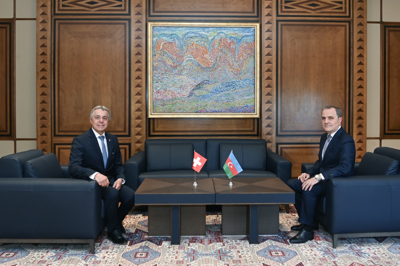 Ceyhun Bayramov İsveçrənin XİN rəhbəri ilə regional təhlükəsizliyi müzakirə edib (FOTO) (YENİLƏNİB)