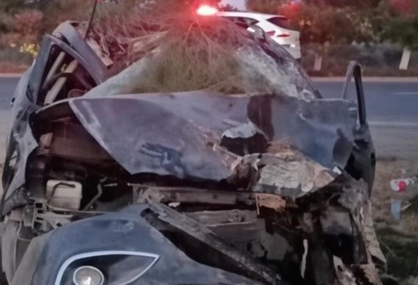 Füzulidə avtomobil ağaca çırpılıb, xəsarət alanlar var (FOTO)
