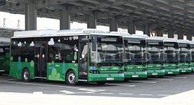 Prezident İlham Əliyev və Birinci xanım Mehriban Əliyeva Naxçıvanda elektrik mühərrikli yeni avtobuslara baxıb, dəmir yolu infrastrukturunda aparılan yenidənqurma işləri ilə tanış olublar (FOTO/VİDEO)