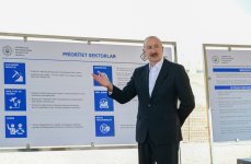 Prezident İlham Əliyev və Birinci xanım Mehriban Əliyeva Naxçıvan Sənaye Parkının təməlqoyma mərasimində iştirak ediblər (FOTO/VİDEO)