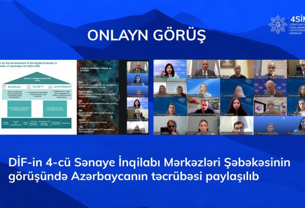 DİF-in 4-cü Sənaye İnqilabı Mərkəzləri Şəbəkəsinin görüşündə Azərbaycanın təcrübəsi paylaşılıb